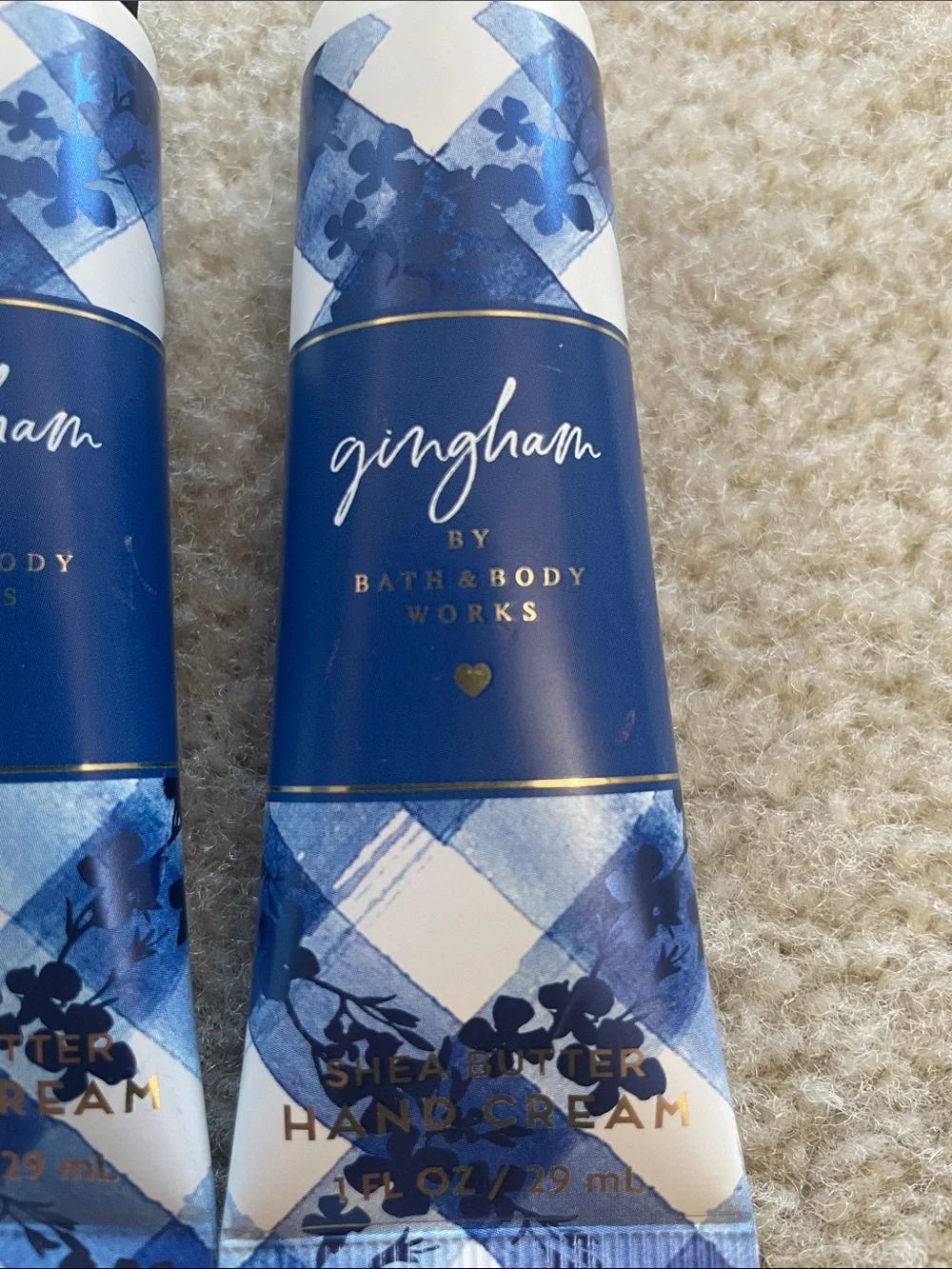 Bath & Body Works 4x 1oz Gingham Shea Butter Hand Cream smells divine! NIP